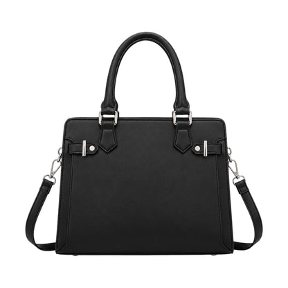 Luxford Black Women's Satchel Handbag – Classic Structured Faux Leather