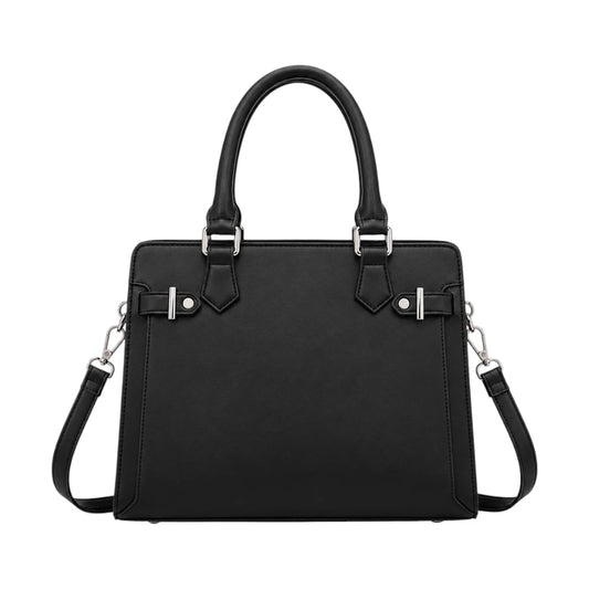 Luxford Black Women's Satchel Handbag – Classic Structured Faux Leather