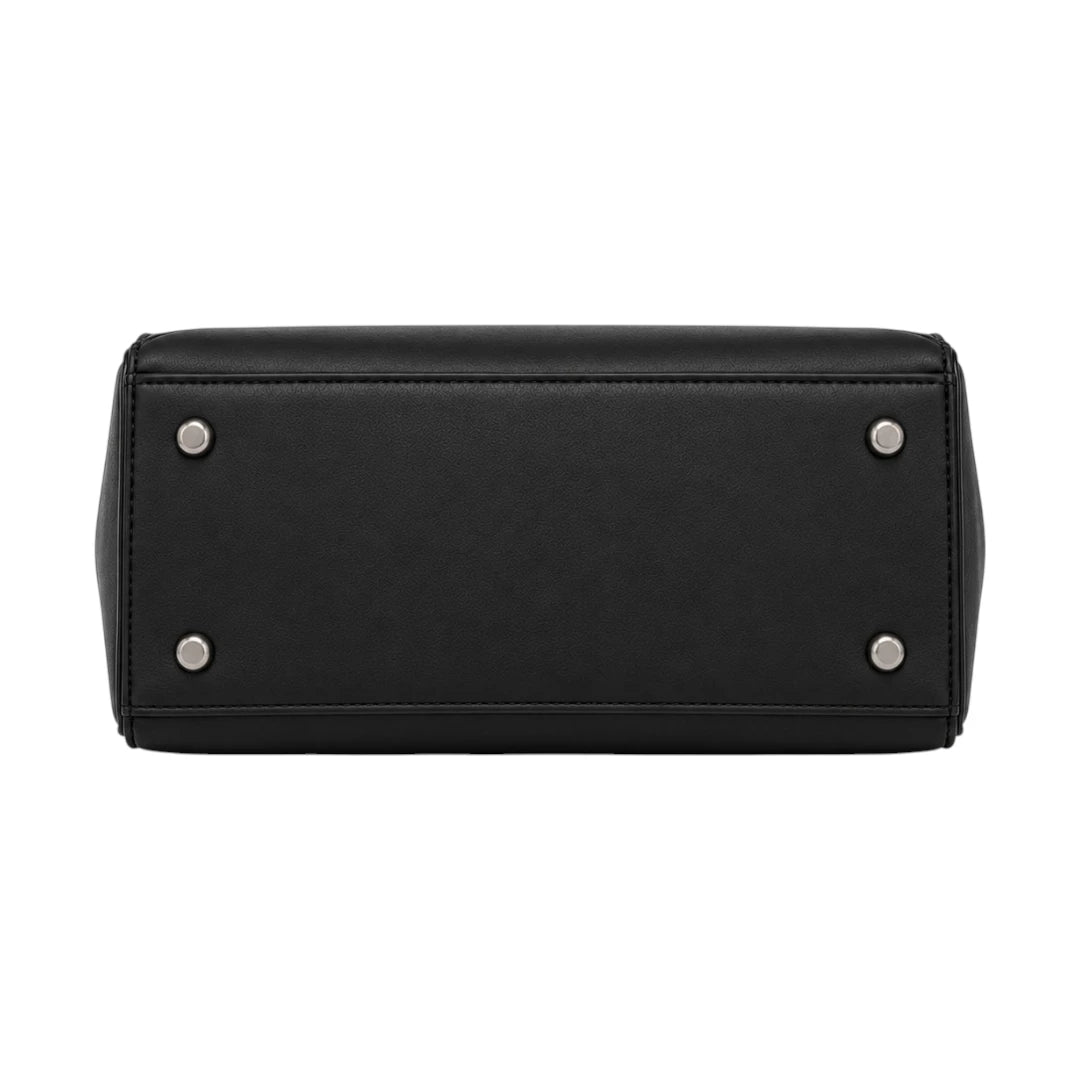 Luxford Black Women's Satchel Handbag – Classic Structured Faux Leather