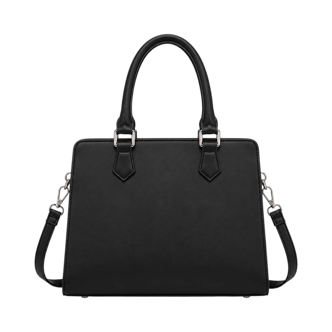 Luxford Black Women's Satchel Handbag – Classic Structured Faux Leather
