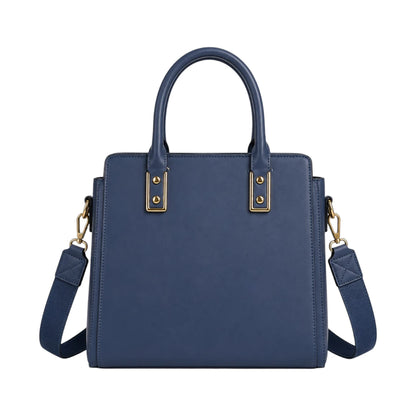 Luxford Blue Women's Satchel Handbag – Floral Embossed Faux Leather