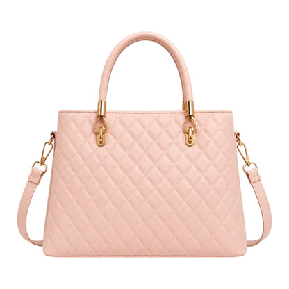 Luxford Pink Madison Quilted Faux Leather Shoulder Satchel