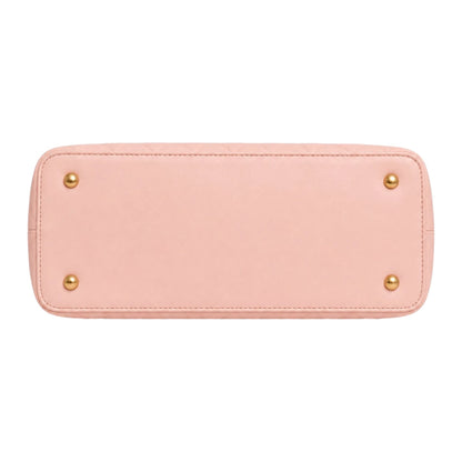 Luxford Pink Madison Quilted Faux Leather Shoulder Satchel